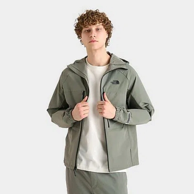 The North Face Inc Men's Trishull Full-zip Windbreaker Jacket In Agave Green