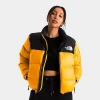 The North Face Nuptse Cropped Puffer Jacket In Gold, Women's At Urban Outfitters In Summit Gold