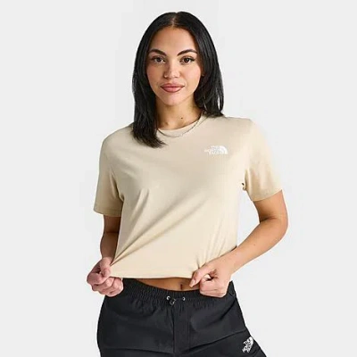 The North Face Inc Women's Half Dome Logo Cropped T-shirt In Med Beige