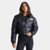 The North Face Nuptse Water Repellent 700 Fill Power Down Short Puffer Jacket In Black