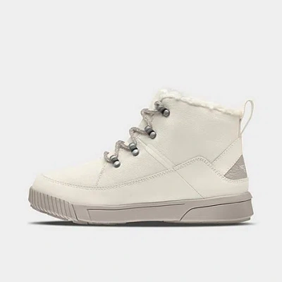 The North Face Inc Women's Sierra Mid Lace Waterproof Boots In White Dune/silver Grey