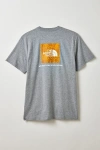 The North Face Ink Box Logo Tee In Pale Grey Heather, Men's At Urban Outfitters In Gray