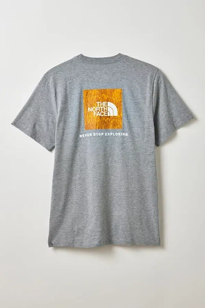The North Face Ink Box Logo Tee In Pale Grey Heather, Men's At Urban Outfitters In Gray