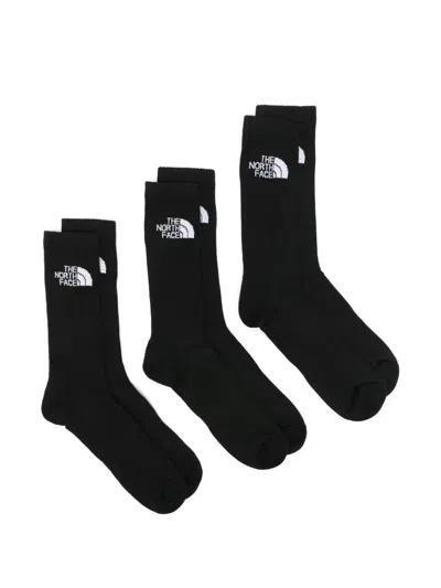 The North Face Intarsia-logo Socks (pack Of Three) In Black