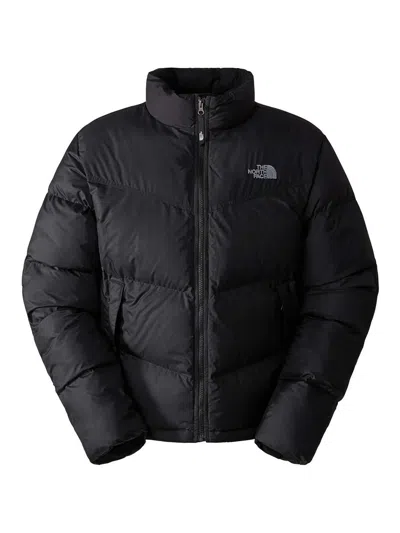 The North Face Puffer Jacket With High Collar In Gray