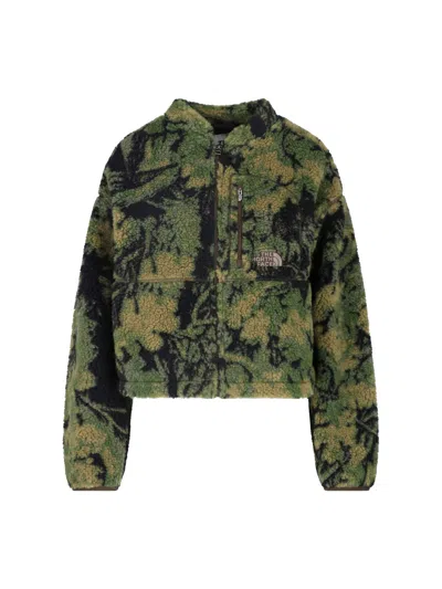 The North Face Green Extreme Pile 2 Camouflage Jacket In Multi