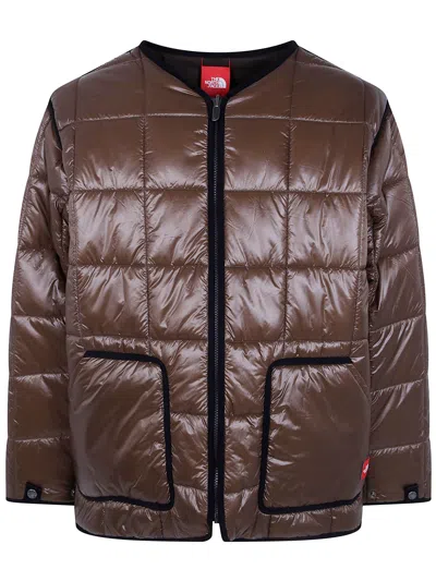 The North Face Red Box Liner Brown Reversible Nylon Jacket