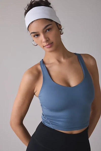 The North Face Jaida Longline Sports Bra In Granite Grey, Women's At Urban Outfitters In Blue
