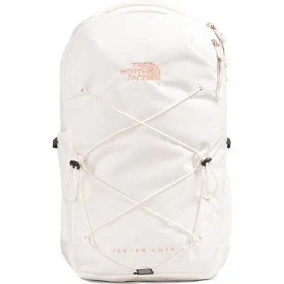The North Face Jester Luxe Backpack In Gardenia White/burnt Coral