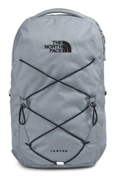 The North Face Jester Water Repellent Backpack In Mid Grey Dark Heather/black