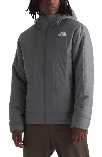The North Face Junction Insulated Hooded Puffer Jacket In Smoked Pearl