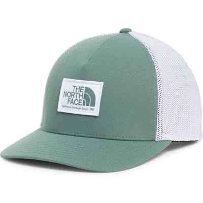 The North Face Keep It Patched Trucker Hat In Duck Green/tnf White