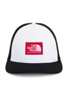 The North Face Keep It Patched Trucker Hat In Tnf Black & Horizon Red