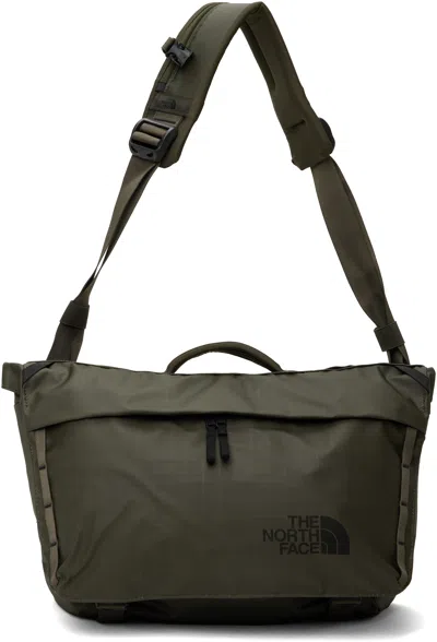 The North Face Khaki Base Camp Voyager Messenger Bag In Taupe Green/blk 4wc