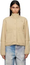 The North Face Khaki Cragmont Fleece Jacket In Lk5 Khaki Stone