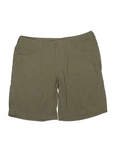 Pre-owned The North Face Khaki Shorts In Green