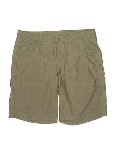 Pre-owned The North Face Khaki Shorts In Green