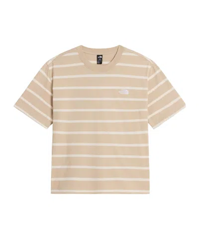 The North Face Khakistripe Shortsleeve Tshirt In Nude