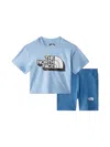 The North Face Kid G Summer Set Steel Blue/indigo Stone In Blue