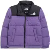 The North Face 1996 Retro Nuptse Hooded Down Jacket In Peak Purple/ripstop