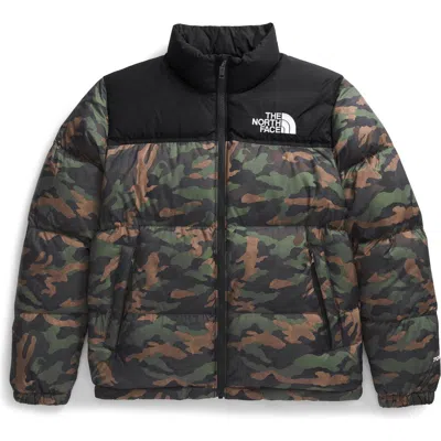 The North Face Kids' 1996 Retro Nuptse® Packable 700 Fill Power Down Jacket In Tnf Black Tnf Camo Small Print