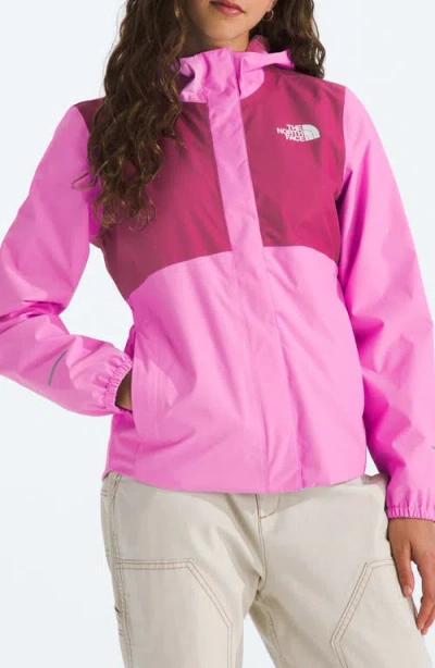 The North Face Kids' Antora Waterproof Rain Jacket In Pink