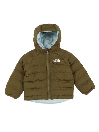The North Face Kids Baby Reversible Perrito Hooded Jacket Forest Olive In Green