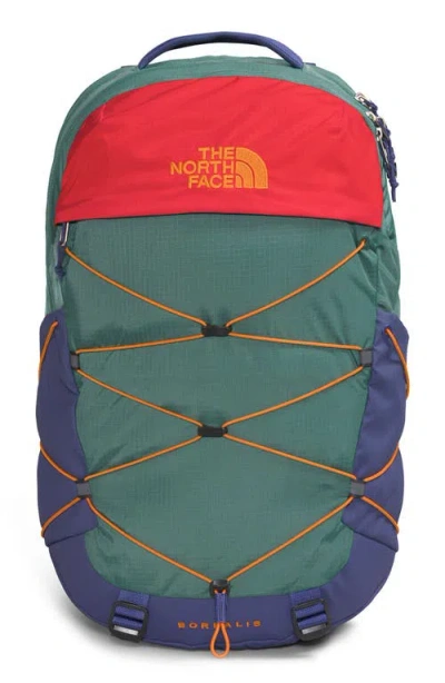 The North Face Kids' Borealis Backpack In Dark Sage/fiery Red/blue