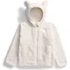 The North Face Kids' Campshire Ear Appliqué Fleece Zip Hoodie In White Dune/sparkle
