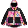 The North Face Kids' Freedom Waterproof Insulated Hooded Jacket In Radiant Poppy Blowing Wind