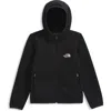 The North Face Kids' Glacier Polar Fleece Zip-up Hoodie In Black
