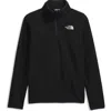 The North Face Kids' Glacier Quarter Zip Polar Fleece Sweater In Black