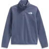 The North Face Kids' Glacier Quarter Zip Polar Fleece Sweater In Blue