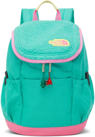The North Face Kids Green Mini Explorer Backpack In Geyser Aqua/pink