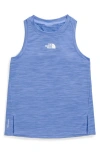 The North Face Kids' Never Stop Performance Tank In Virtual Blue Heather