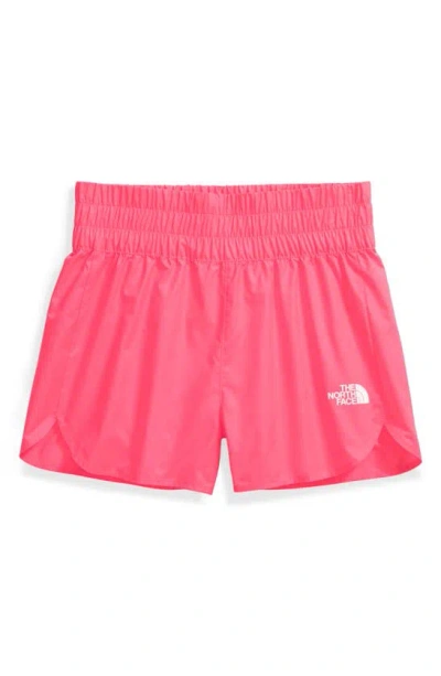 The North Face Kids' Never Stop Woven Shorts In Radiant Poppy