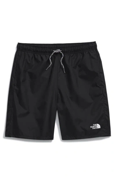 The North Face Kids' Big Boys Never Stop Woven Logo Shorts In Tnf Black