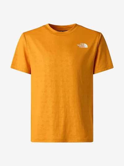 The North Face Kids' Pentadome Embossed T-shirt In Orange