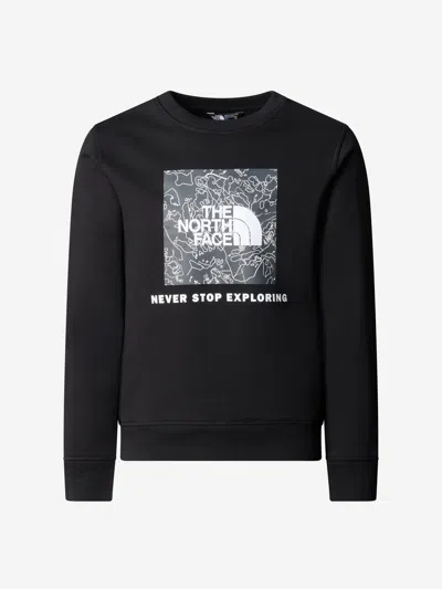 The North Face Kids Redbox Crew Long Sleeve T-shirt In Black