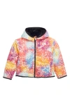 The North Face Kids' Shasta Reversible Hooded Jacket In Radiant Poppy Blowing Wind