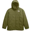 The North Face Kids' Shasta Water Repellent Reversible Hooded Jacket In Forest Olive