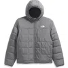The North Face Kids' Shasta Water Repellent Reversible Hooded Jacket In Gray