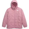 The North Face Kids' Shasta Water Repellent Reversible Hooded Jacket In Mauve