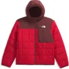 The North Face Kids' Shasta Water Repellent Reversible Hooded Jacket In Red