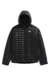 The North Face Kids' Thermoball Quilted Hooded Jacket In Black