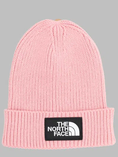 The North Face Kids Tnf Logo Box Cuffed Beanie In Pink