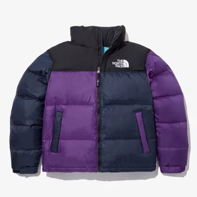 Pre-owned The North Face Korea M's C Color-block Nuptse Jacket Nj1dn75g Purple Asian Fit