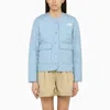 THE NORTH FACE THE NORTH FACE LIGHT BLUE PADDED JACKET WITH LOGO