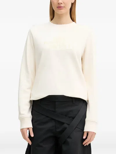 The North Face Light Drew Peak Logo-embroidered Sweatshirt In Neutral