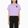 THE NORTH FACE THE NORTH FACE | LILAC COTTON CROPPED T-SHIRT WITH LOGO